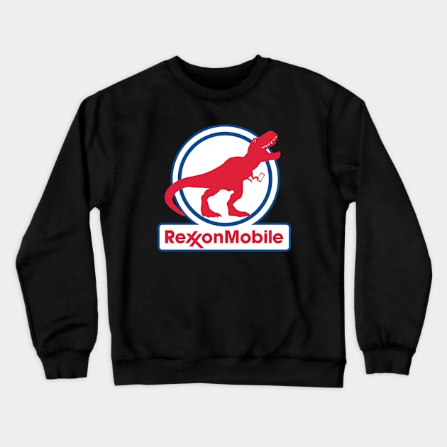 T-rex RexxonMobile Crewneck Sweatshirt by directdesign